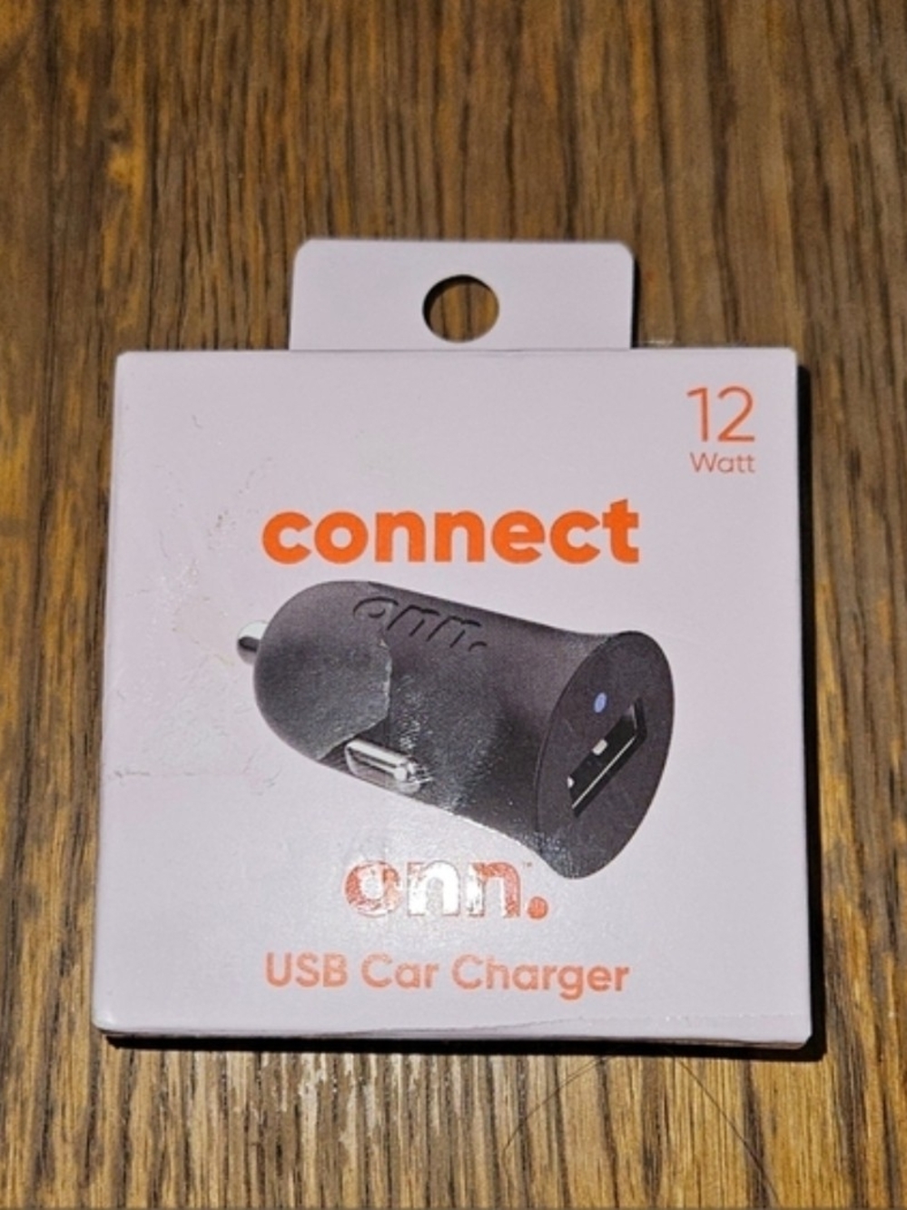 Onn Running Black Connect 12W USB Car Charger BNIB